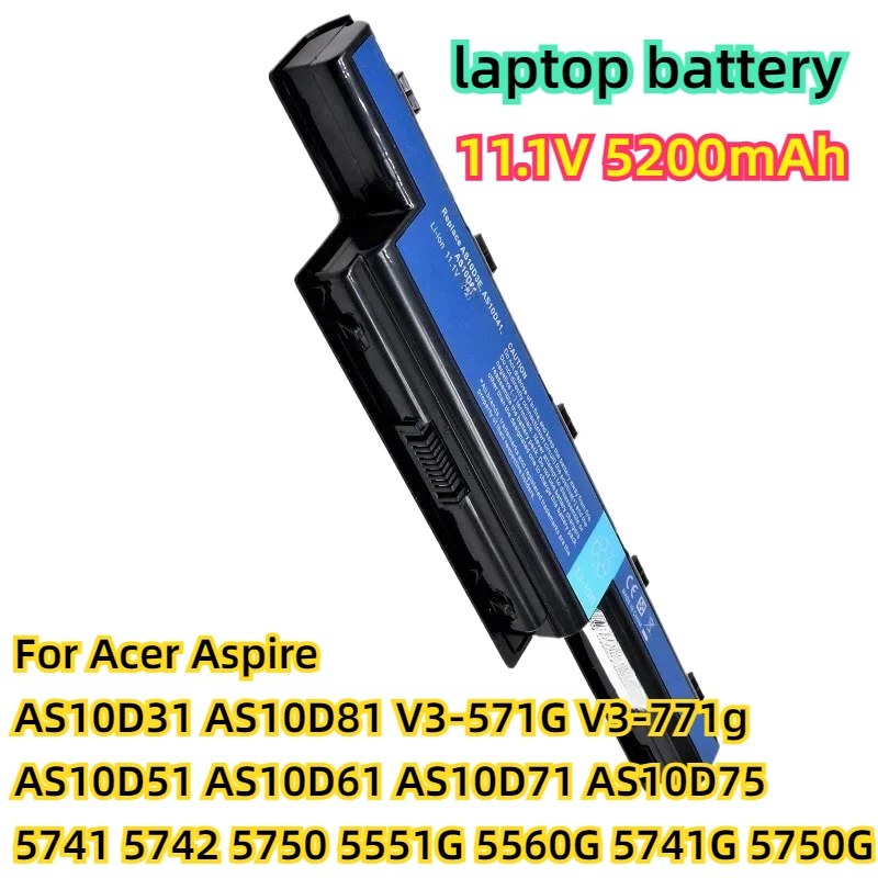 

Для аккумулятора Acer Aspire AS10D31 AS10D81 V3-571G AS10D51 AS10D61 AS10D71 AS10D75 5741 5742 5750 5551G 5560G 5741G 5750G