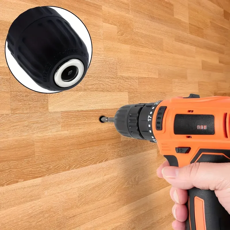 3/ 8inch Keyless Drill Chuck Adapter - Quick Connection, 0.8-10mm Hex Shank, Suitable for Impact Drivers, Non-Electric Metal Converter with