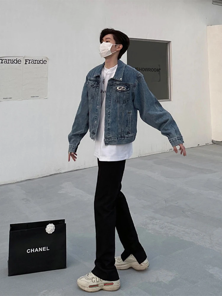 

Cleanfit Men's Extended Length Tall Waist Casual Pants Summer Design Drapey High-End Feel Vibe Bell Bot Cotton Blend