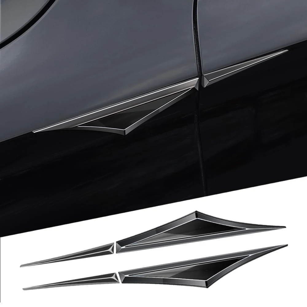 2PCS 3D Metal Car Accessory Side Doors Blade Car Stickers Car Fender Side Wing Emblem Badge Zinc Alloy Sticker