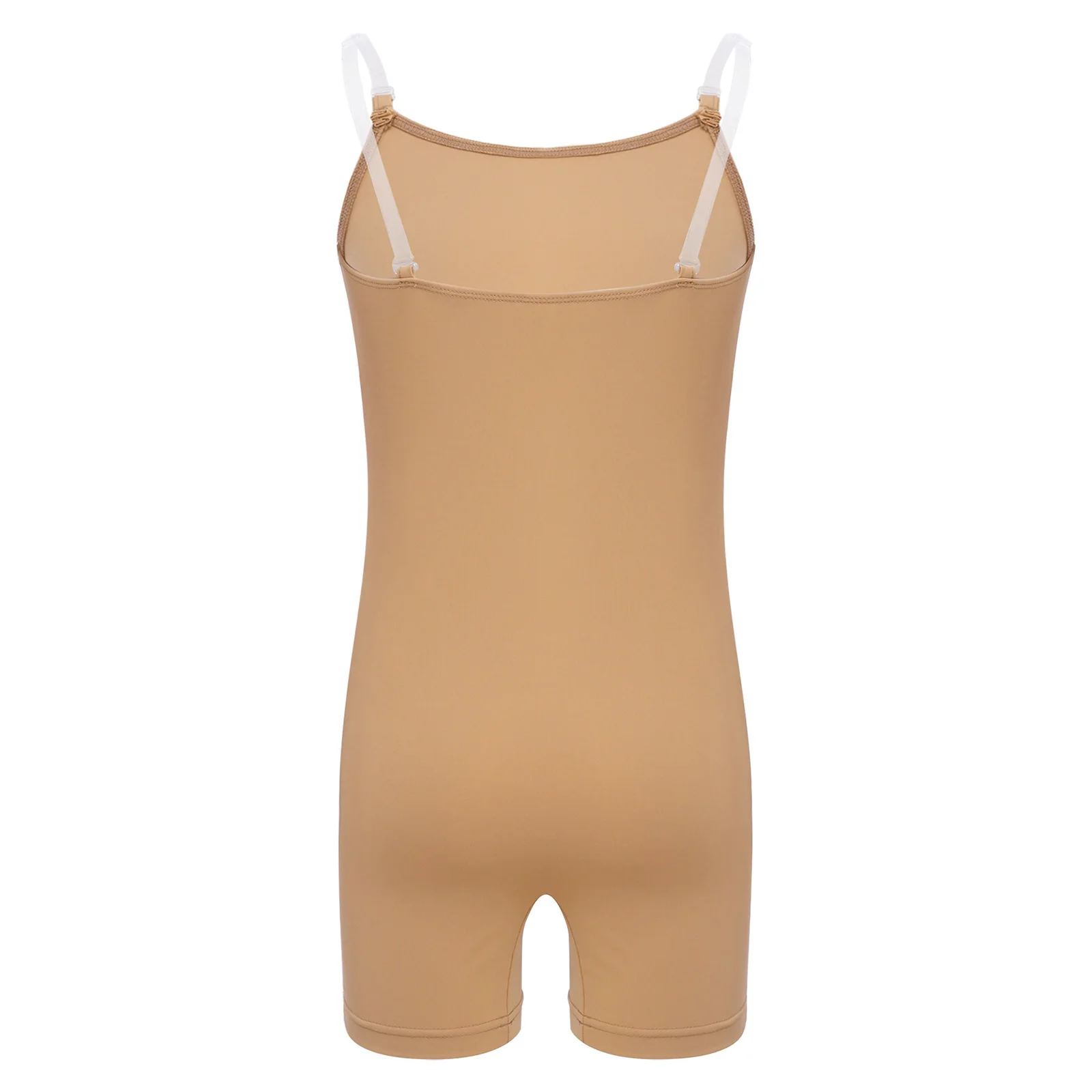 Girls Nude Leotard Sleeveless Ballet Dance Leotard Basic Undergarment Gymnastics Figure Skating Practice Performance Bodysuits