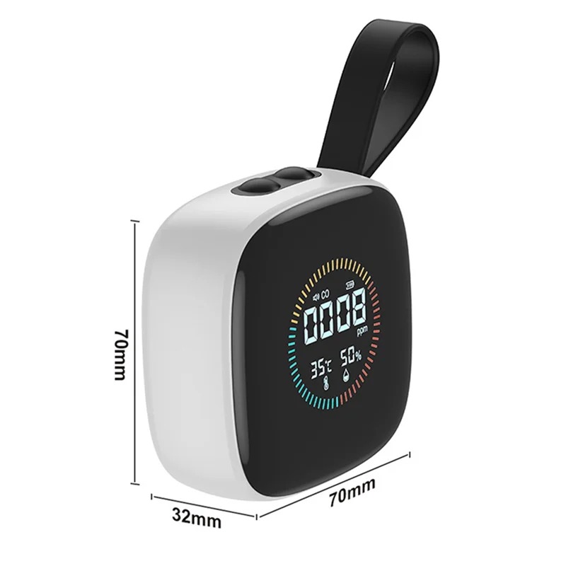 A72Z Detector de qualidade CO mais recente com alarme sonoro Display LCD testador de sensor de temperatura e umidade DM1210B