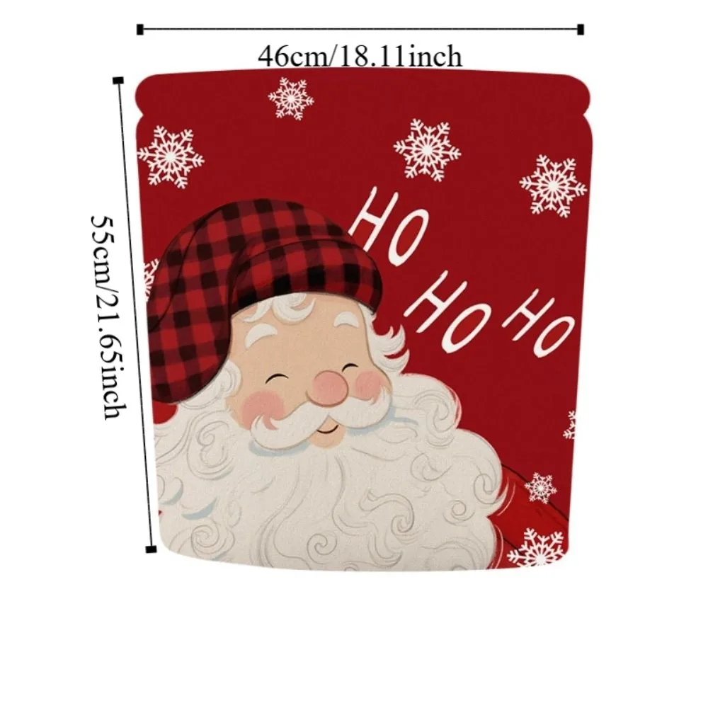 Removable Christmas Chair Cover Snowmen Santa Claus Xmas Dinner Chair Seat Cover Stretch Cartoon Seat Protector Home Decoration
