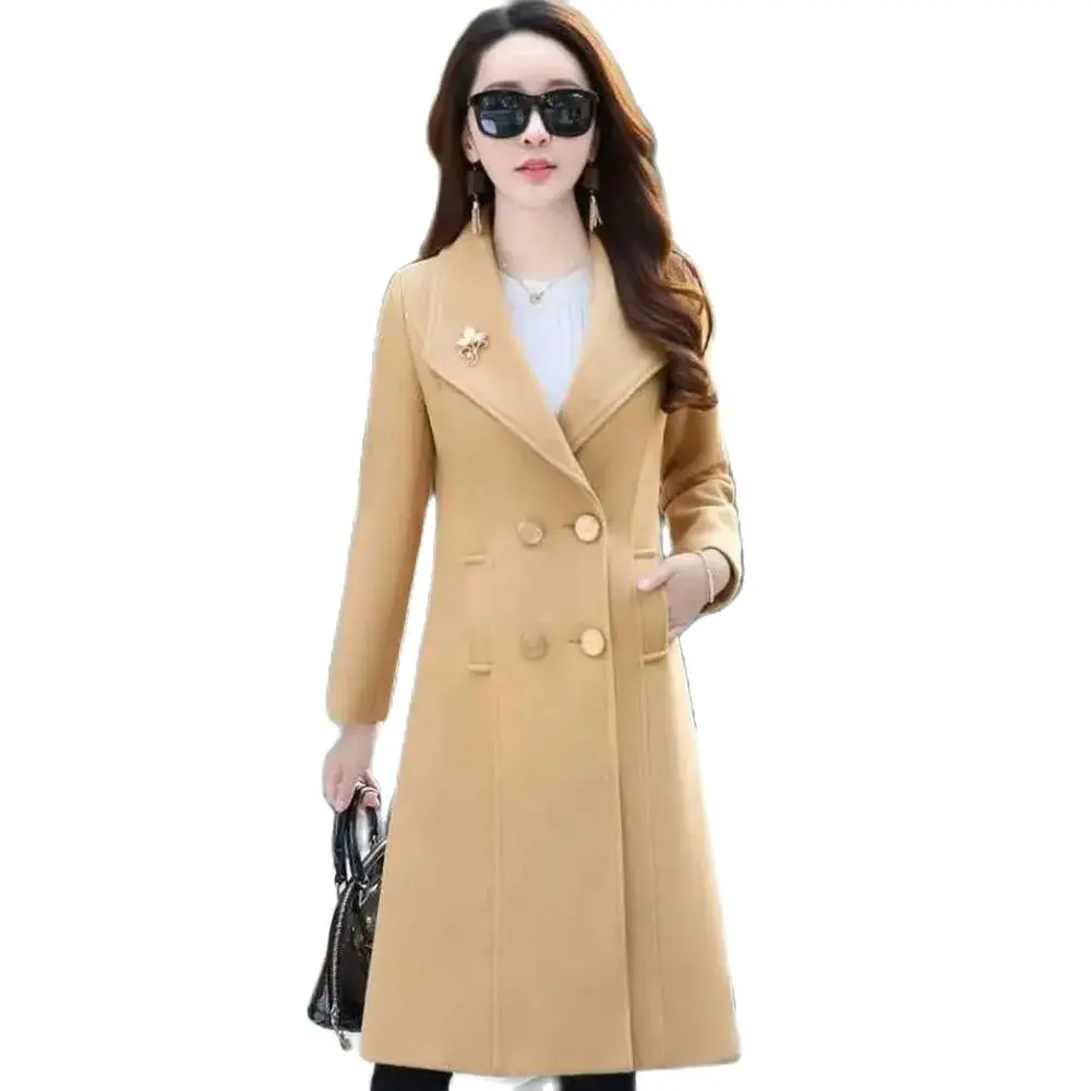 

Woolen Coat Women's Fashion Long Section 2024 Autumn And Winter New Korean Version Of Loose Slim Woolen Warm Coat Women Tide.