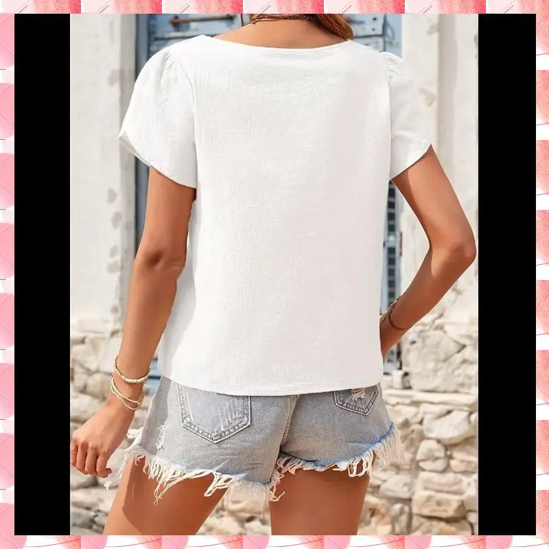 

Льняные топы для женщин, повседневные деловые блузки с воротником, топы, укороченные рубашки с пышными рукавами, свободная летняя рабочая одежда