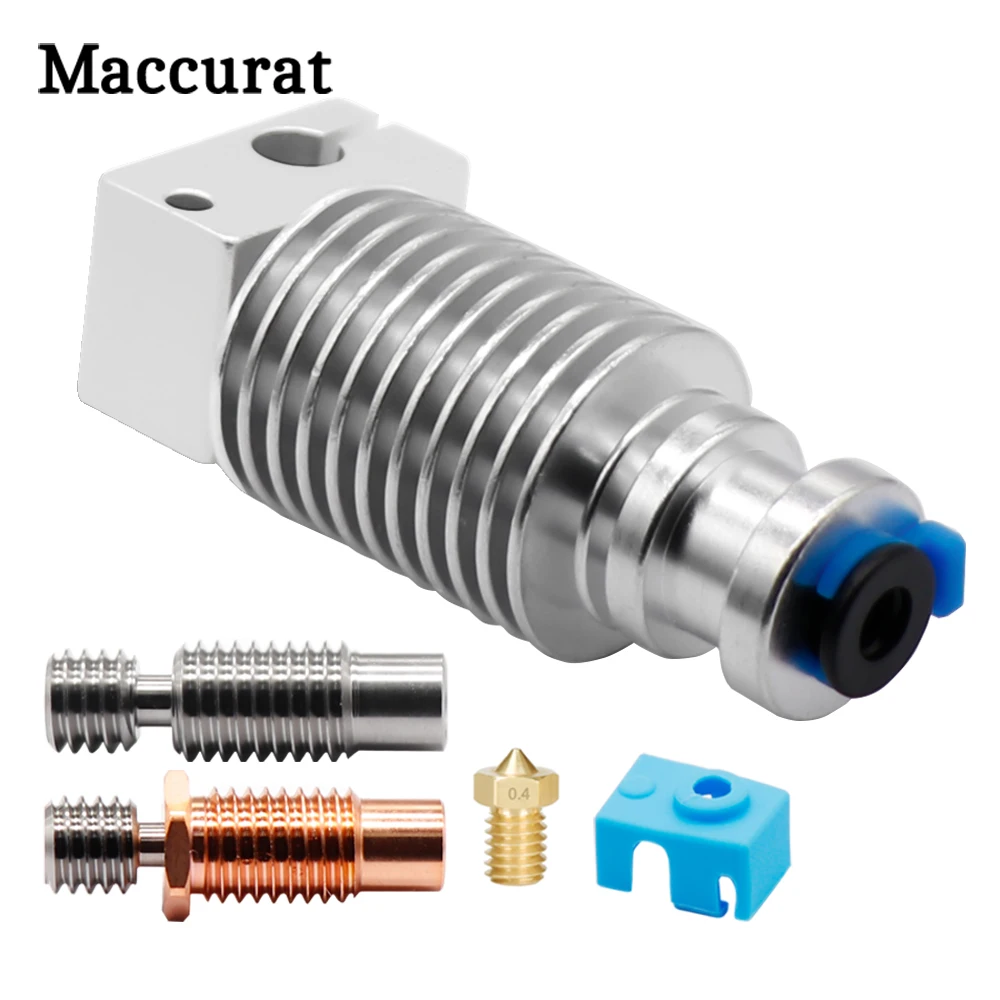 E3D V6 Voron 2.4 Hotend +Bimetal heatbreak Remote Short Direct Heat Sink 1.75MM for Feeding 3D printer extruder