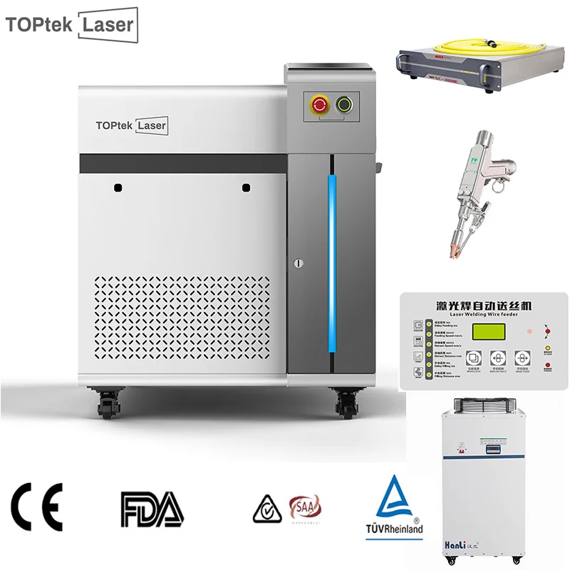 

Оптический высокоточный волоконный лазерный сварочный аппарат FDA с технологией импульсной сварки 3000 Вт для высокоточной сварки металла