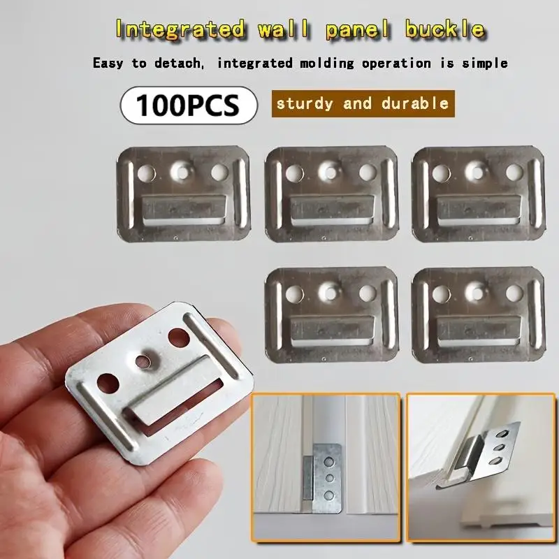 100Pcs Wall Panel Clips Metal Clip For Wpc Wall And Ceiling Fluted Cladding Clip Only Indoor And Outdoor Various Sizes