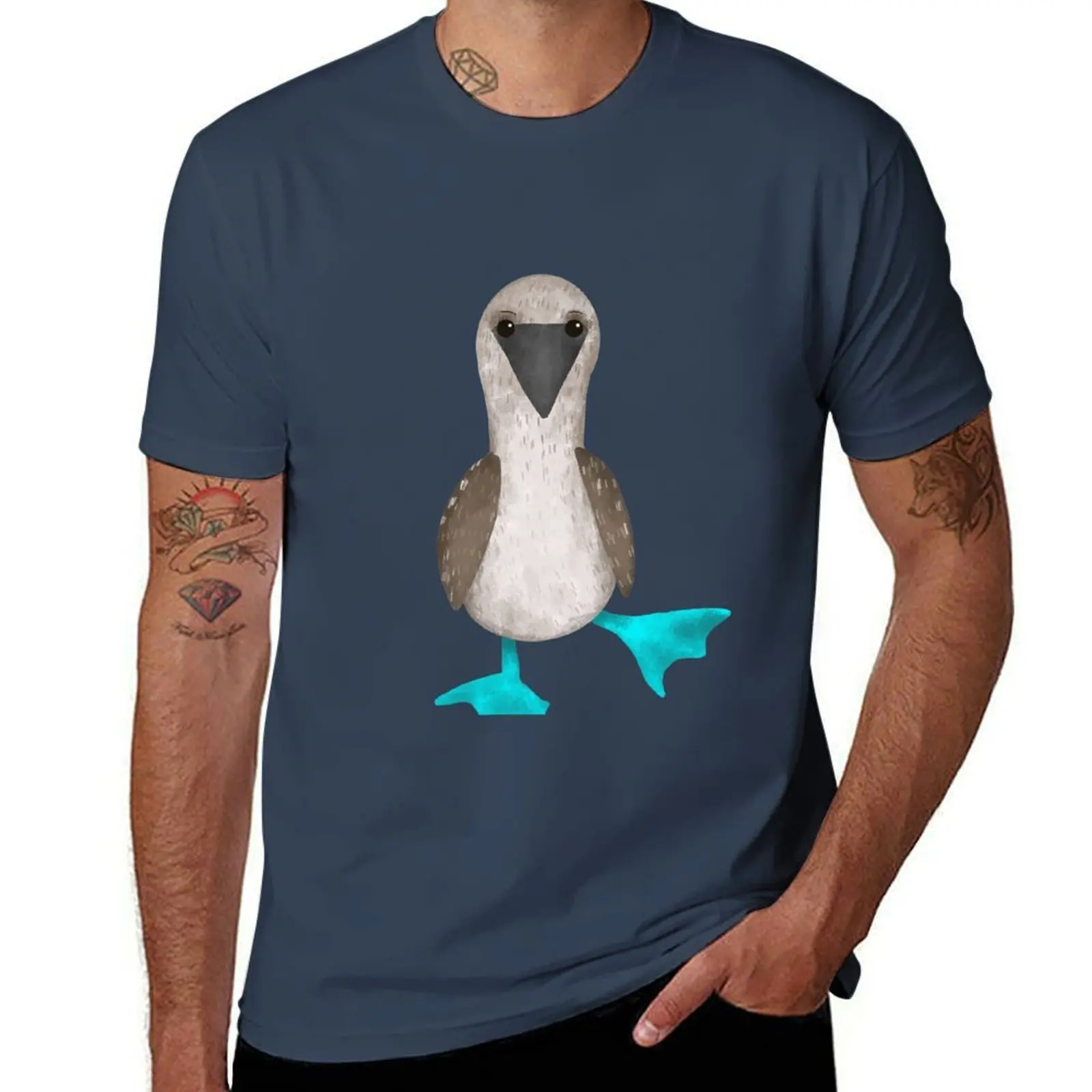 

Blue footed booby bird T-Shirt anime t shirts oversize t shirts for man pack cotton T-Shirt