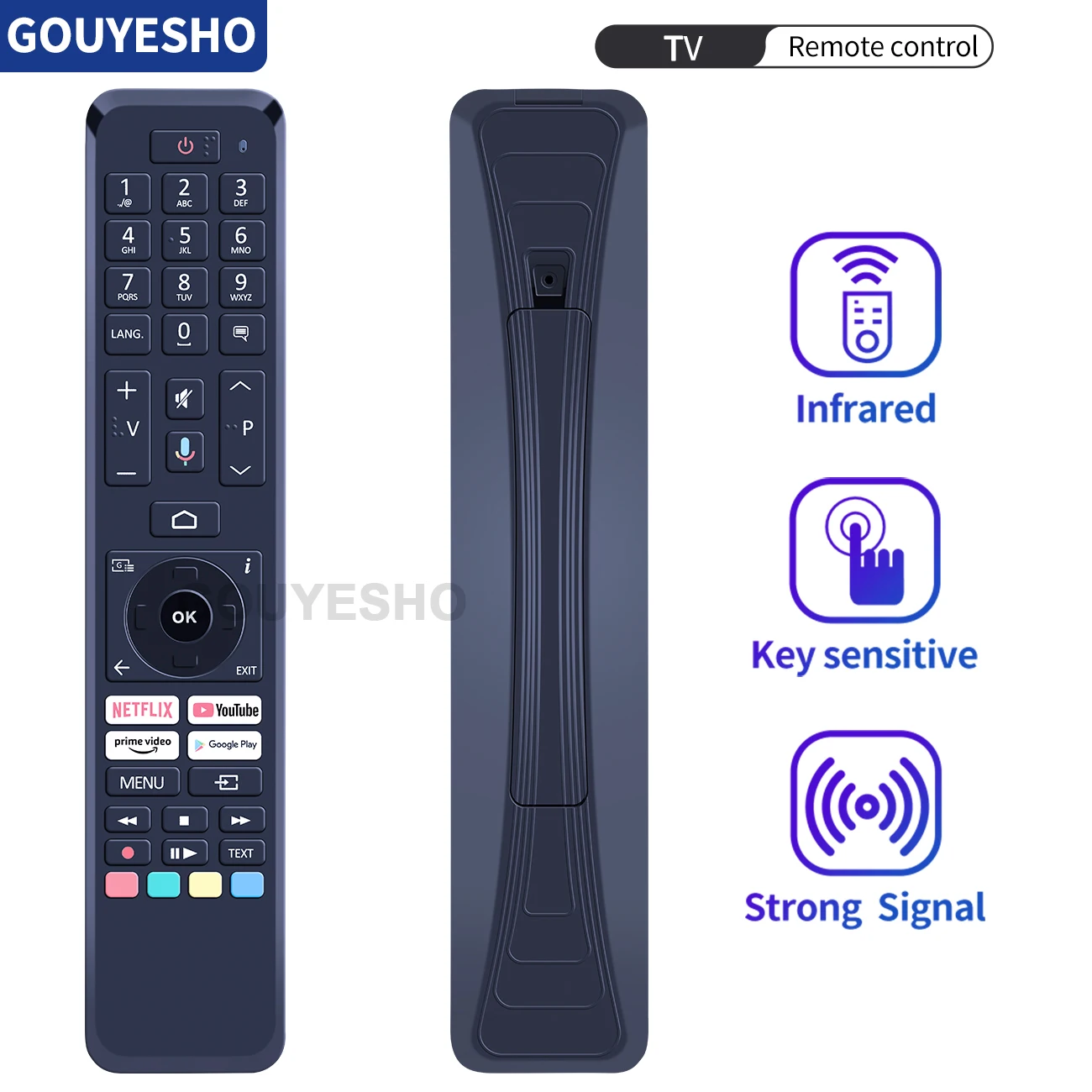 New Voice Remote Control for Panasonic Tx-55lx650e 43LX650E 24LSW484 DAEWOO 43DM72UA Medion RC1832 LED Smart TV