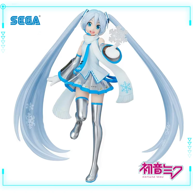 セガオリジナル本物のボーカロイド歌手初音ミクシリーズルミナスタ雪ミクスカイトウ-22-センチメートルコレクション模型玩具フィギュアギフト