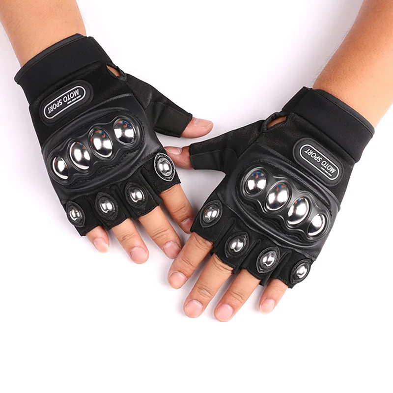 AliExpress NONE Motorcycle Gloves Men Tactical Cycling Mtb Stainless Steel Knuckle Impact Protection Anti-Slip Motocross Outdoor Sports Gloves