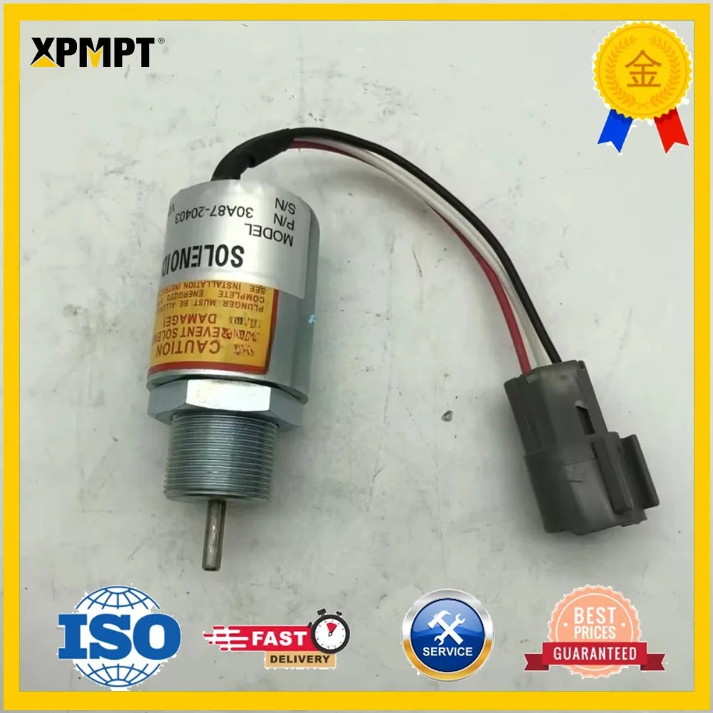 Stop Solenoid 30A87-20402 30A87-20401 For Mitsu-bishi L3E S3L S4L Volvo Terex Schaeff Pel Job