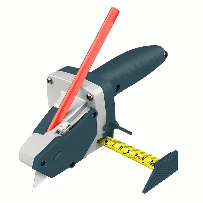 All-in-One Drywall Cutter with Built-in Tape Measure, Blade & Pencil for Carpentry, Woodworking & Drywall