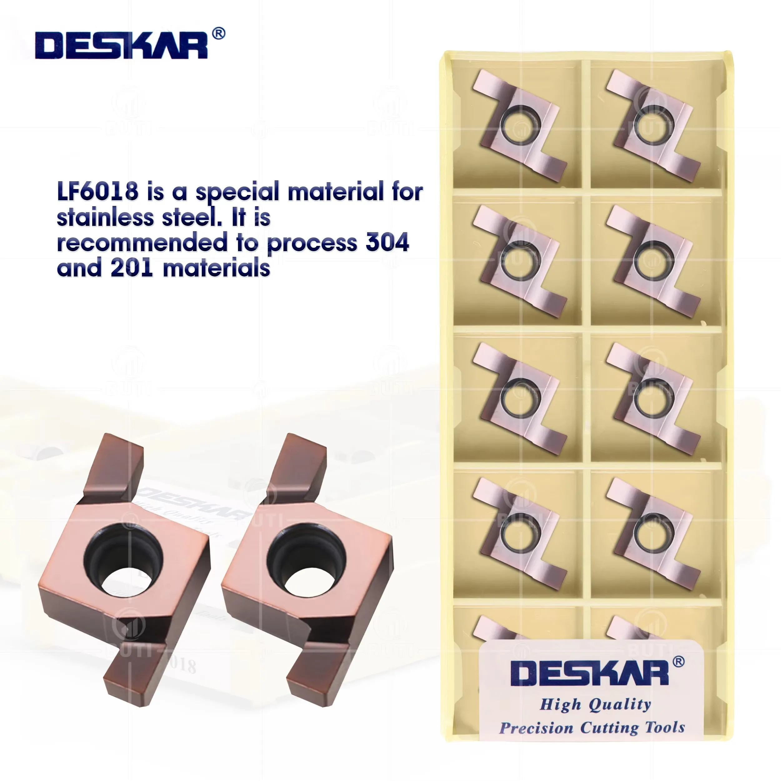 DESKAR 100% Original 7GR 8GR 9GR 100 150 300 LF6018 Numerical Control Lathe Slotting Blades Cutting Tools Grooving Inserts Tool