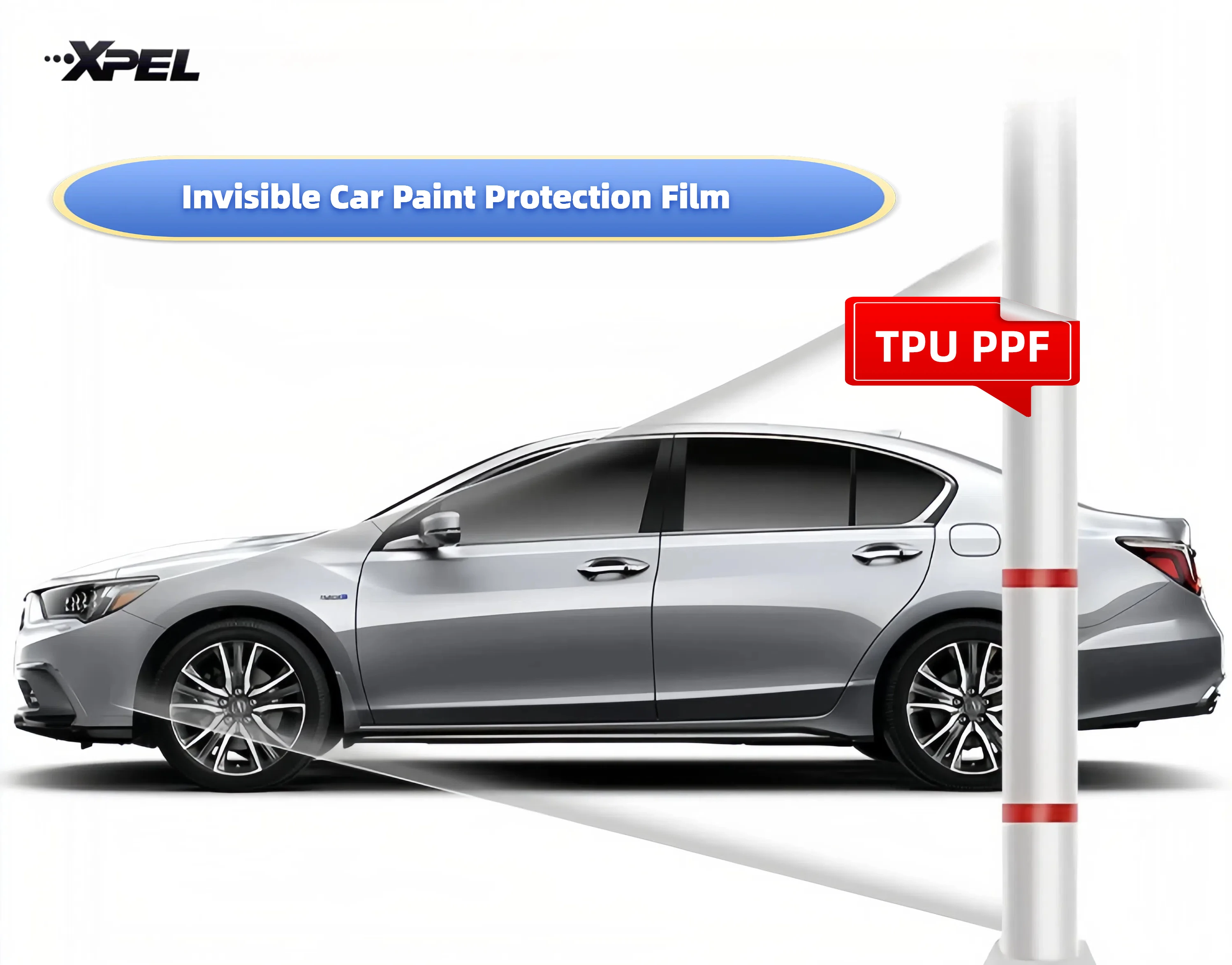 

XPEL PPF Car Invisible Car Coat TPU Car Paint Protection Film Non-yellowing anti-corrosion 10 years warranty 1.52M*15M 1 roll