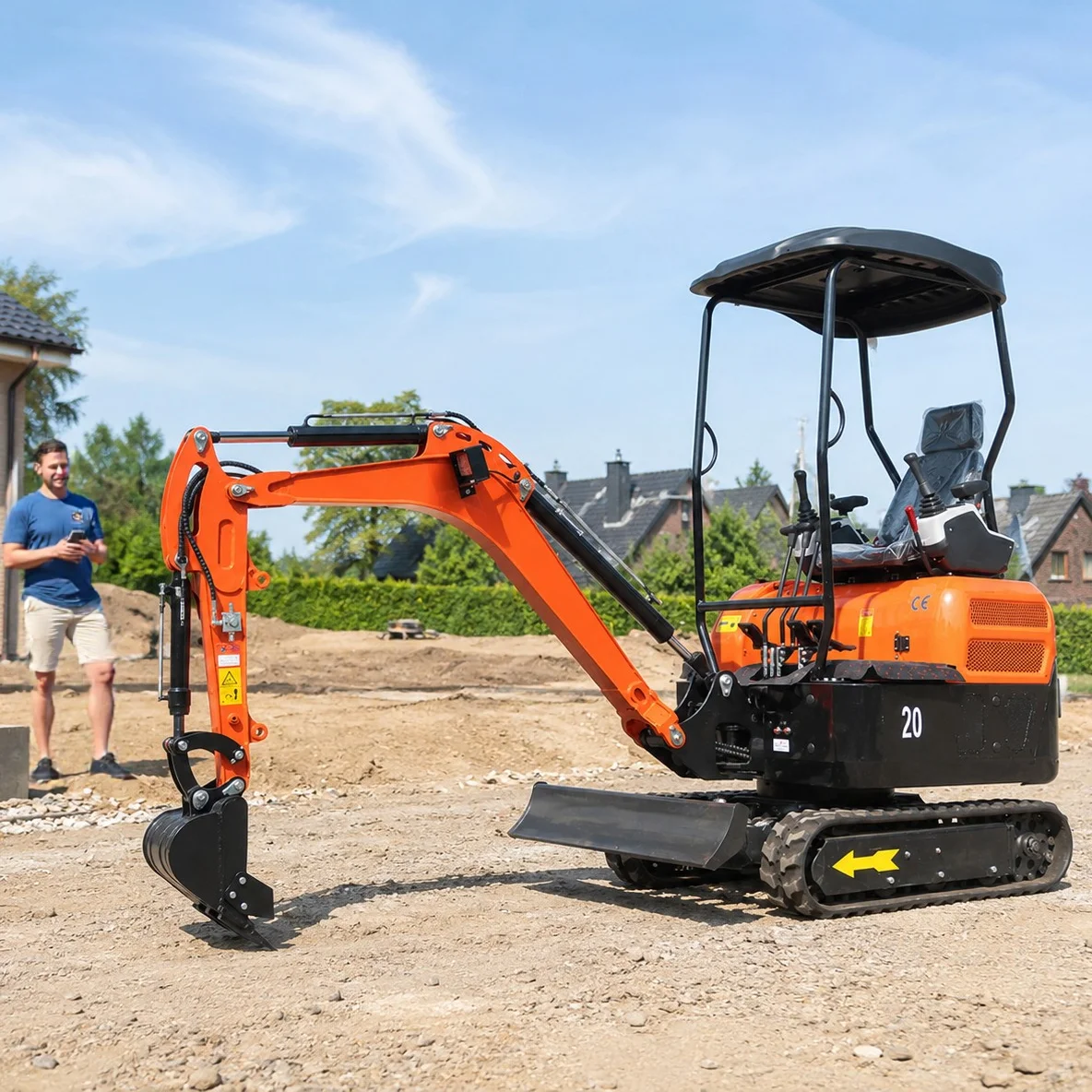 New Arrival Mini Excavator 2 Ton Rubber Track Hydraulic Diesel Compact Excavator CE EPA Euro 5 Customized
