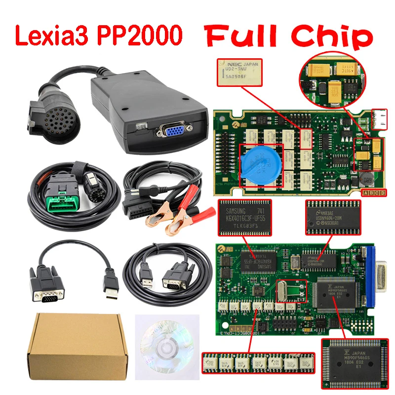 2025 новейший полный чип Lexia-3 PP2000 Diagbox V9.68 полный чип V9.91 прошивка 921815C диагностический инструмент для автомобиля Citroen и Peugeot