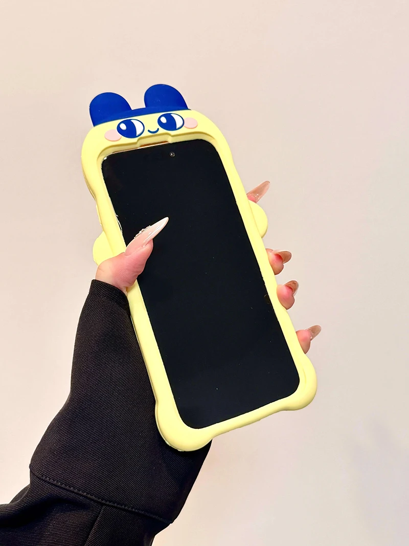 حافظة كارتونية لطيفة تماغوتشي ثلاثية الأبعاد مضادة للسقوط والغبار لهاتف آيفون 17 16 15 14 13 برو ماكس مضادة للخدش وقابلة للغسل من السيليكون #5