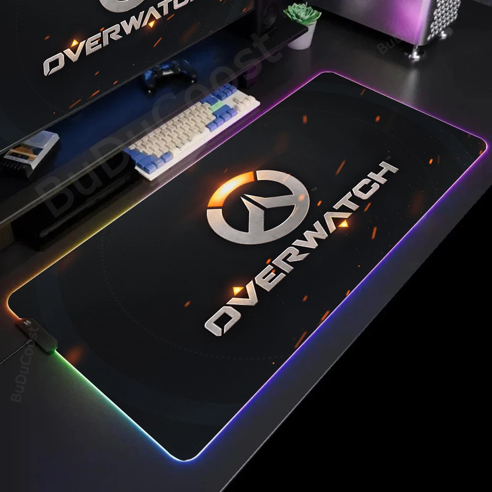 

Many people like it Overwatch Rubber Pad Office HD Printing Desk Mat Gaming RGB XXL Locking Edge Computer Luminescence Mouse Pad