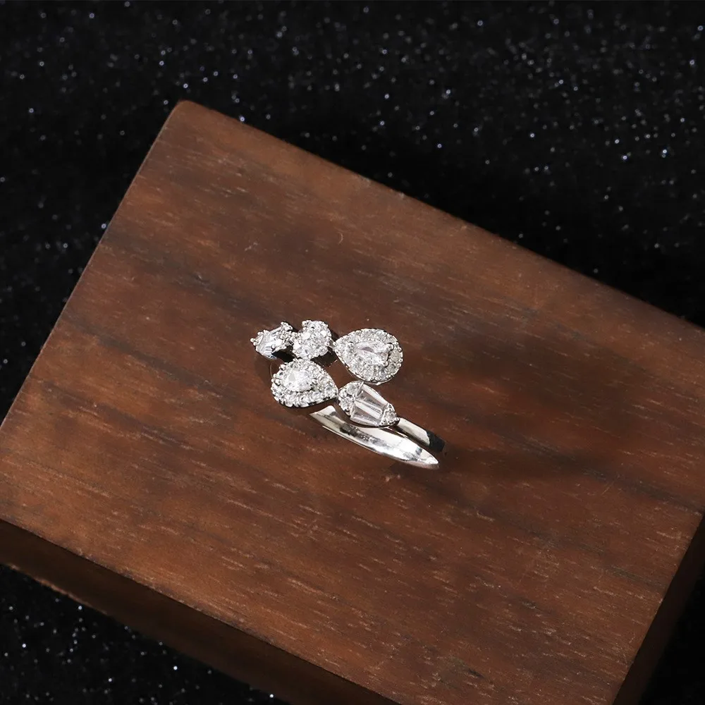 

Elegant Geometric Open Ring for Women Adjustable Versatile Trendy Ring Fashionable Jewelry Accessory