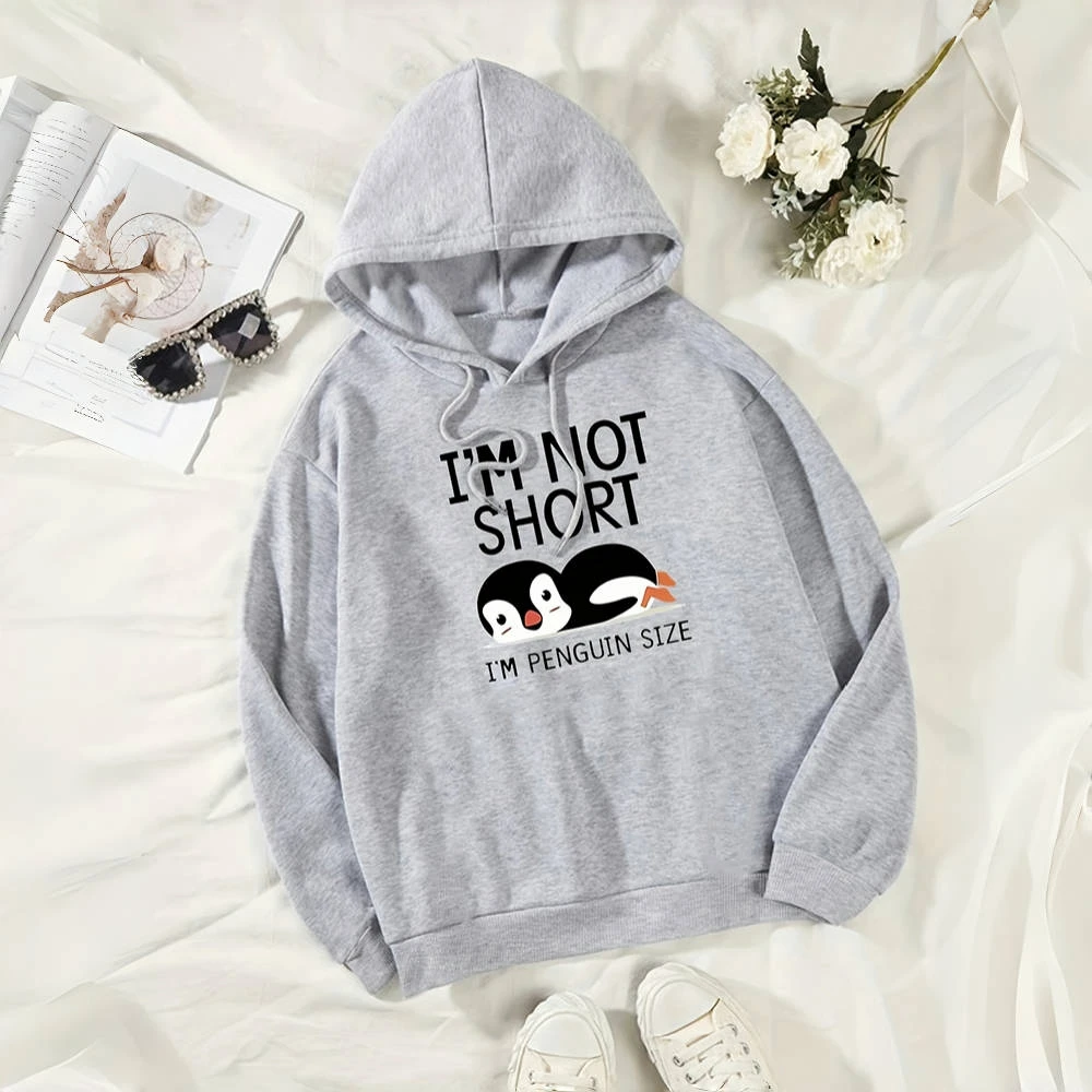 Cartoon Penguin Hoodies Fashion Cute Women\'s Hoodie Fall Casual Pullover Tops Loose Trend Women\'s Sweatshirts Y2K Clothes