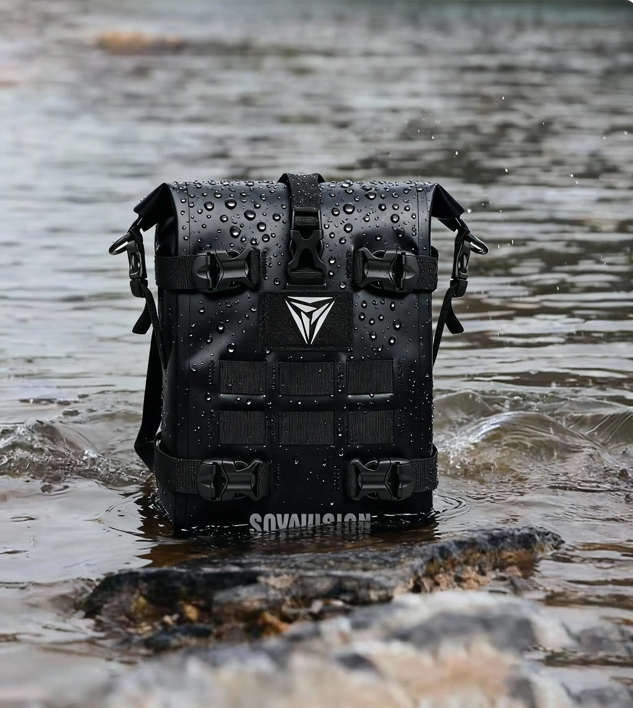 

Motorcycle Bumper Bag Waterproof Bag 8L Universal Motorcycle Side Frame Bag with Internal Support Travel Luggage Tool Box