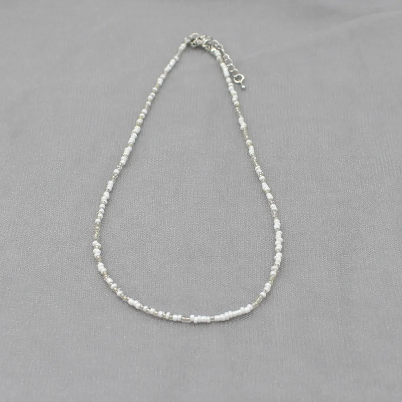 بسيطة البذور الخرز ستراند المختنق قلادة للنساء سلسلة طوق سحر الملونة اليدوية بوهيميا فام سلسلة عنق مجوهرات هدية