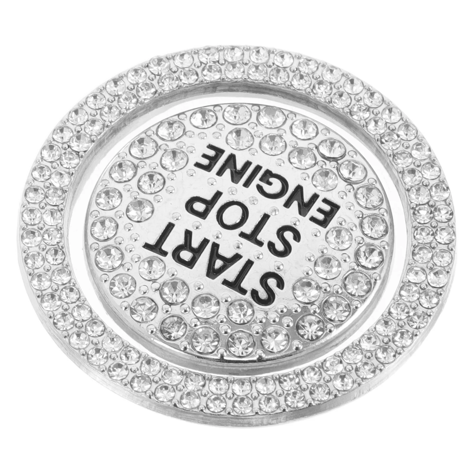 

Car Engine Start Button Cover Rhinestone Sparkling Decorative Push Start Button Protector Anti-Scratch Ignition Key Cover