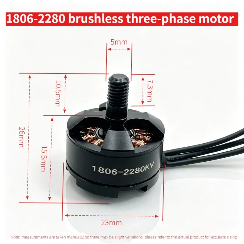 1806 2280KV Brushless Micro Motor for RC Fixed Wing, EPP Foam Glider FPV Wing Drone, High Torque Outrunner