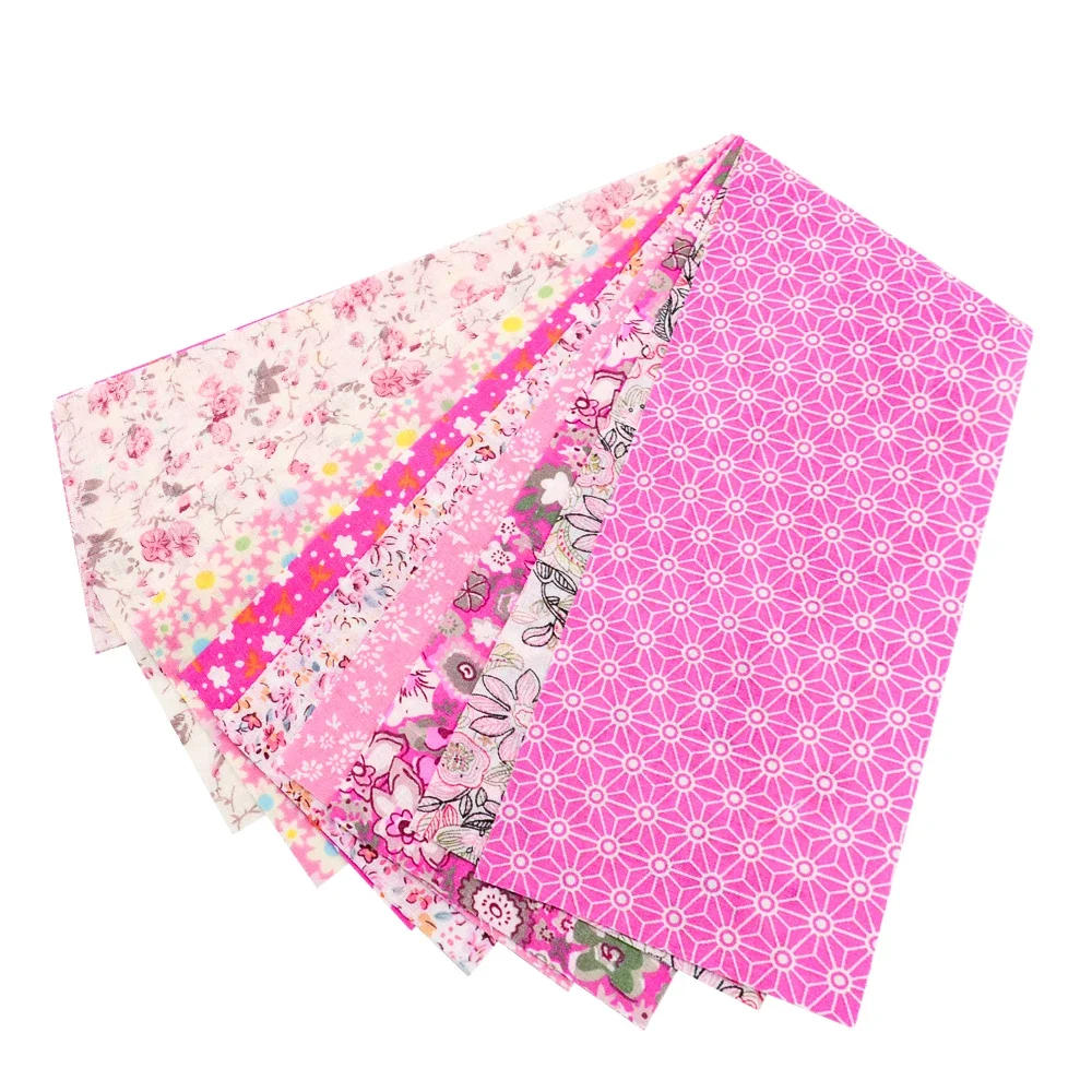 Teramila New Arrivals Colorful Design 7 PCS / Lot  9CMx50CM Sewing Material Cotton Jelly Rolls Strips Plain Fabric Patchwork