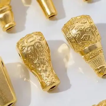 

1PCS Retro Vietnamese Sand Gold Bead Bracelet DIY Three-way Accessory Material for Crafting