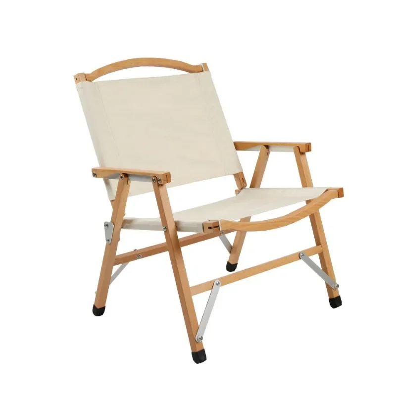 Outdoor chair wufu beech chair manufacturer makes outdoor folding portable wooden chair