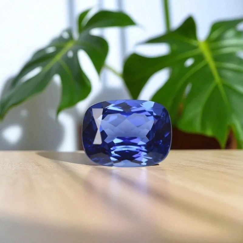 

Выполненный в лаборатории сапфир, королевский синий прямоугольный огранка подушки VVS1, синтетический драгоценный камень для изготовления ювелирных изделий своими руками, сертификат AGL на выбор