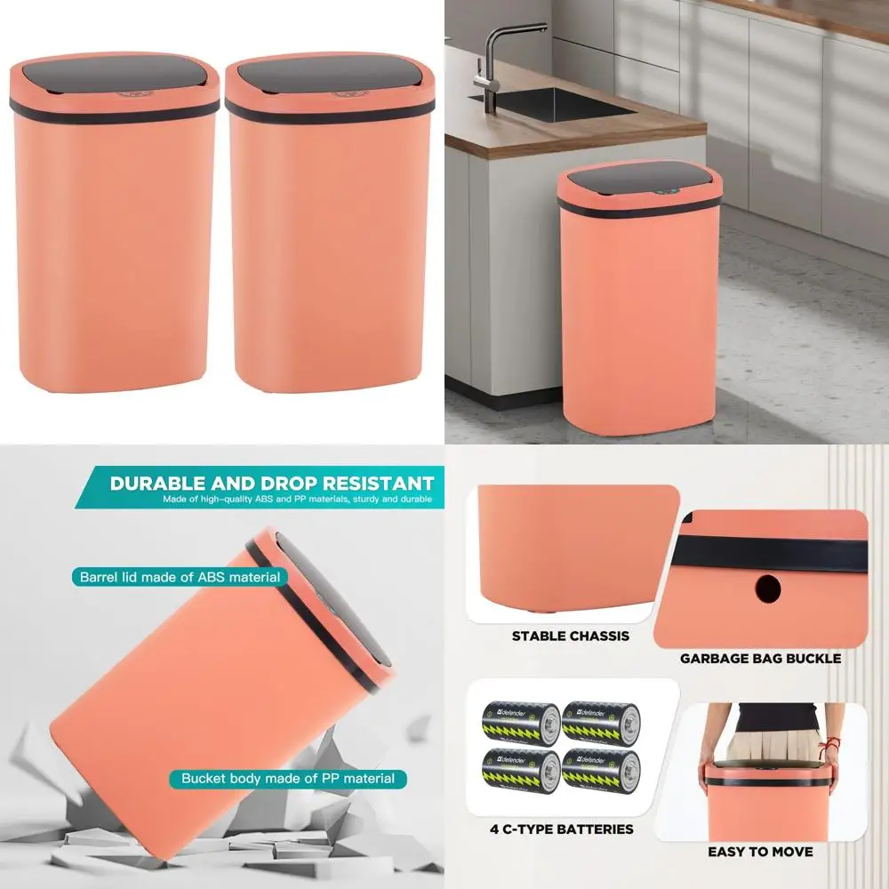 

Automatic Touch-Free 13 Gallon High-Capacity Kitchen Trash Can with Motion Sensor for Easy Garbage Disposal