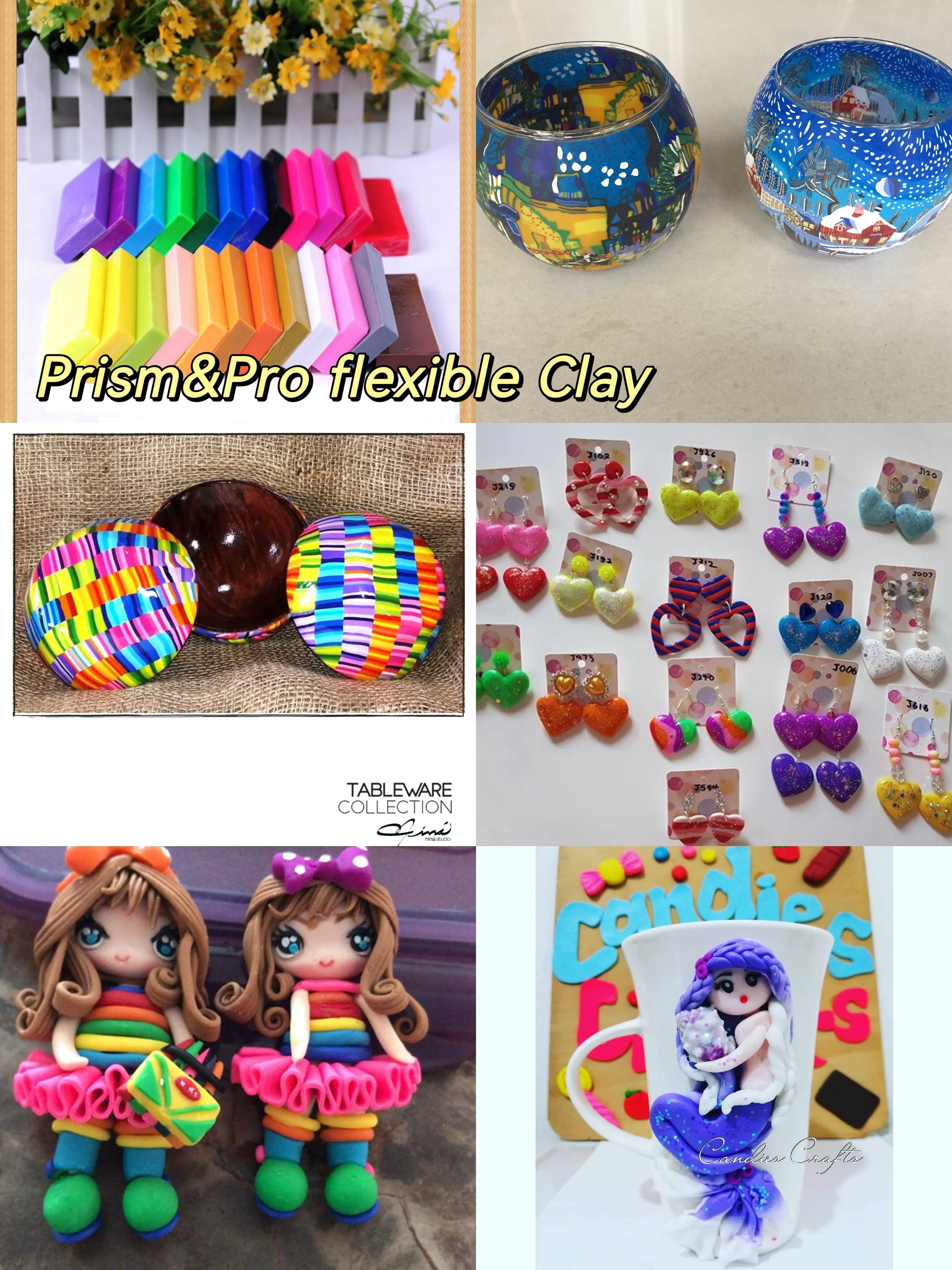 Worldwide Sells Popular Flexible Durable Strength Oven Bake Polymer Clay Polyclay Kids Clay Gifts 24 Color 10g Block