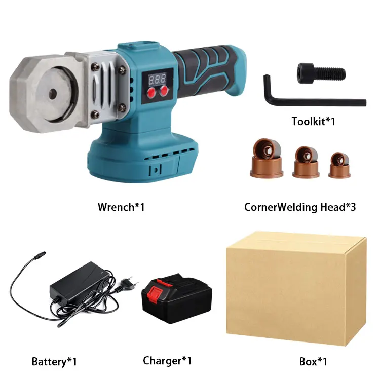 F 21V New Digital Portable Rechargeable Cordless Electronic Thermostatic Pipe Heating Fuser Plastic PPR Welding Hot Melt Machine