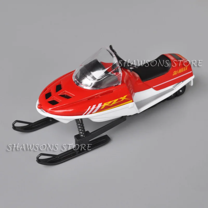 1:24 Diecast Model Toys Snowmobile Snow Bike Miniature Replica Collectible