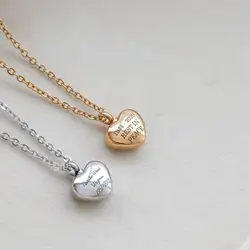 Custom Jewelry Mini Pendant With Chain Heart Urn Necklace Memorial Gifts Engraved Couples Partners Elders Parents Cremation