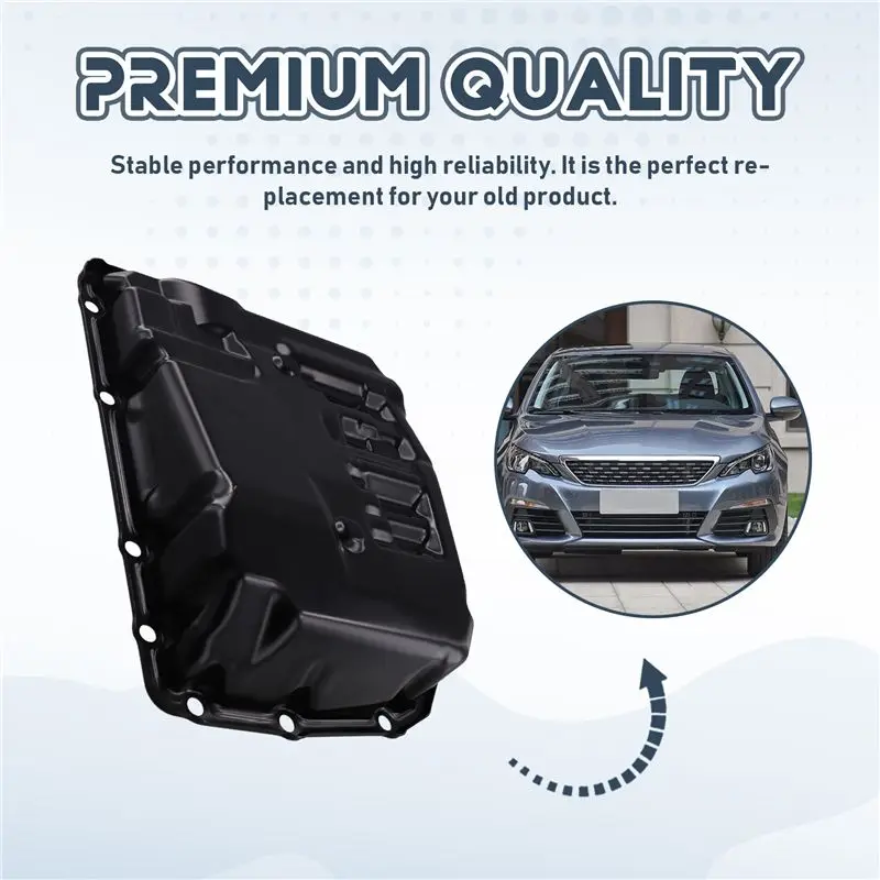 HOT-For 301 308 408 508 2008 3008 4008 Citroen C3 C4 C5 DS 5 6 2014- 2022 Car Transmission Oil Pan 9806533080,For Peugeo