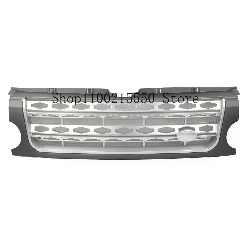 Car Front Grille Bumper Honey Comb Mesh Grill For Land Rover Discovery LR3 2005 2006 2007 2008 2009 Grey Silver