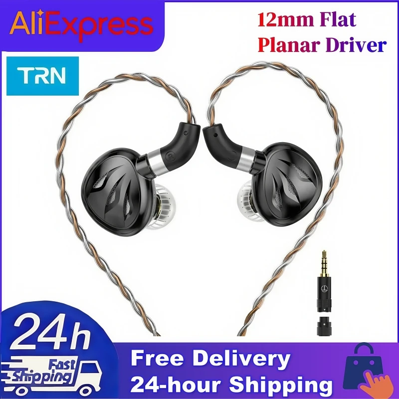 

TRN Rosefinch HIFI наушники-вкладыши 12 мм плоский плоский драйвер металлический шум бас IEM с разъемом 3,5 мм 2Pin-S съемный кабель