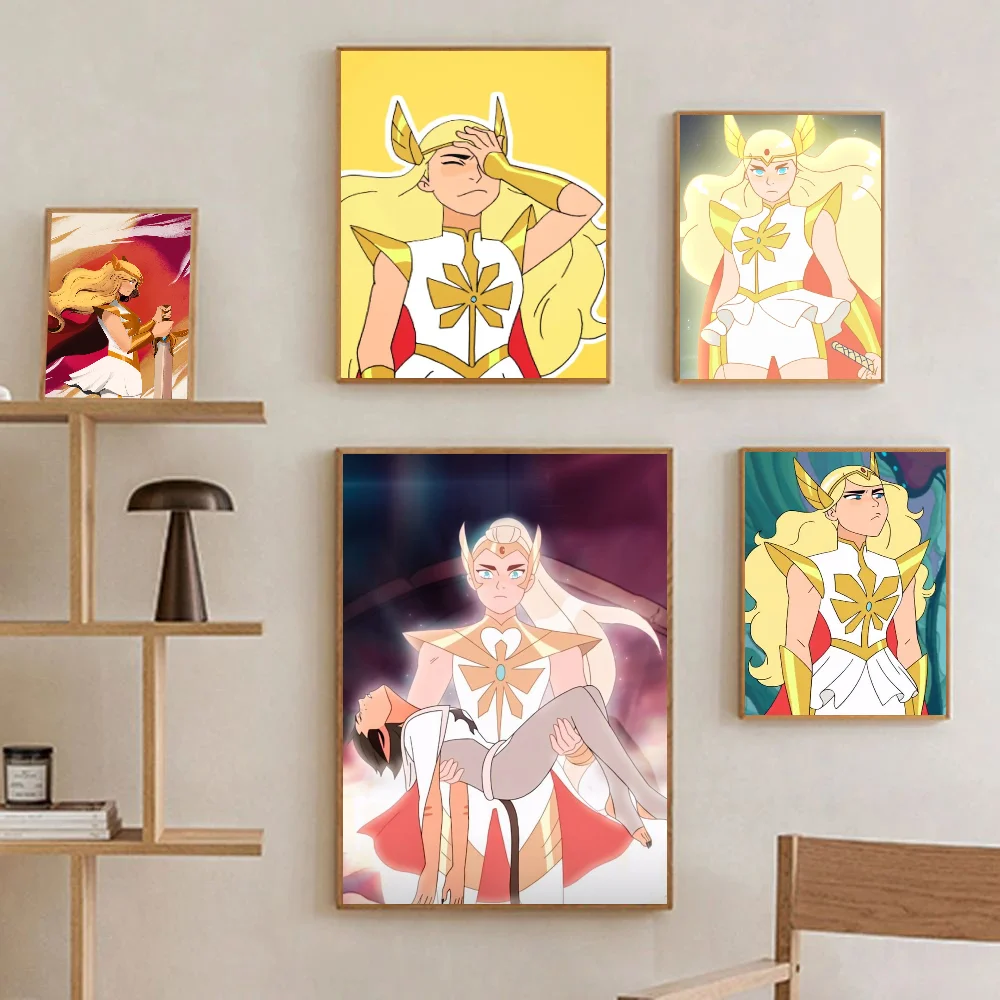 1pc She Ra And The Princesses Of Power Self-adhesive Art Poster Waterproof Paper Sticker Coffee House Bar Room Wall Decor