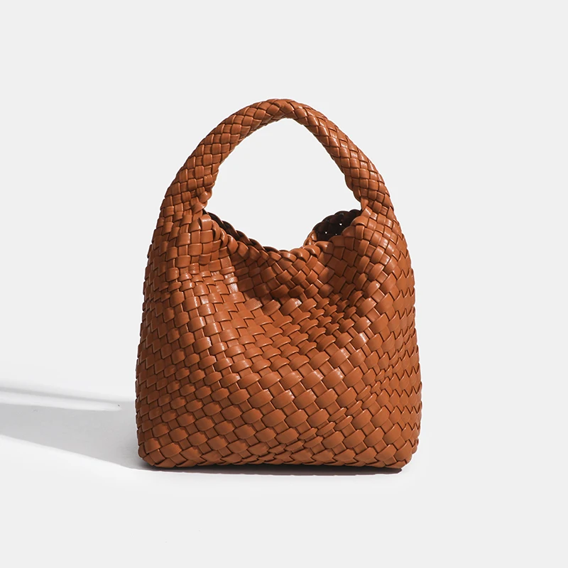 Designer bag Luxury 2024 woman bag Brand New Product PU Small size hand-woven bucket bag High quality Women\'s handbag