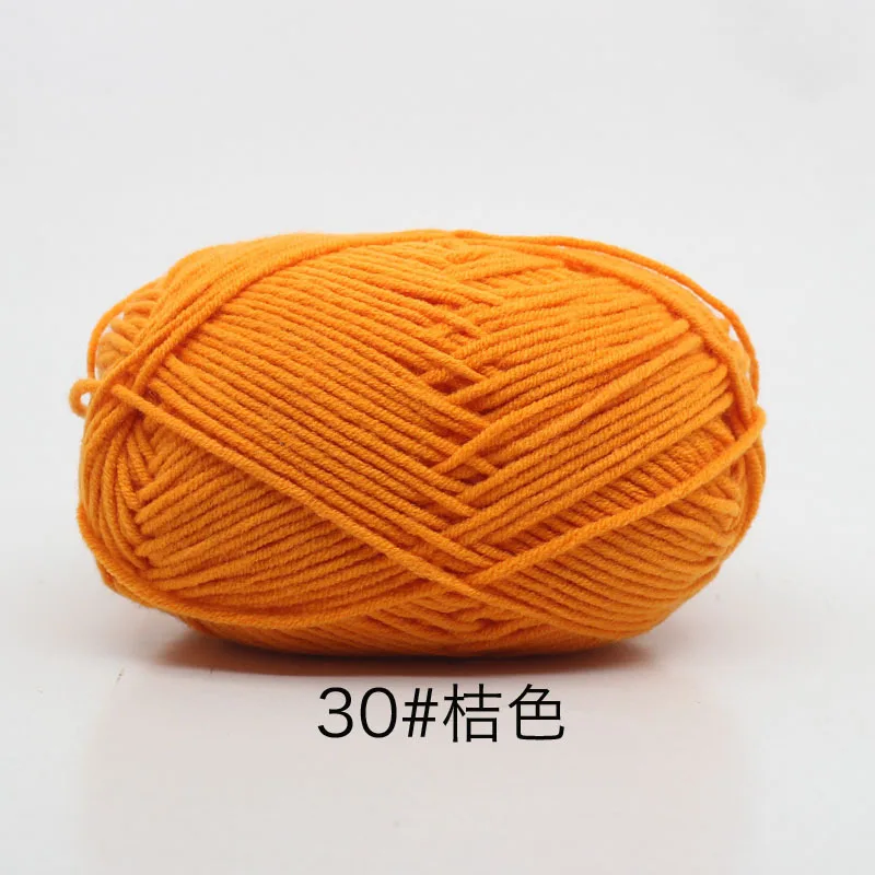 40-50 g/set 4ply Melk Katoen (80%) Breigaren Handwerken Geverfd Lanas Voor Gehaakte Ambachtelijke Trui Hoed Poppen tegen Lage Prijs