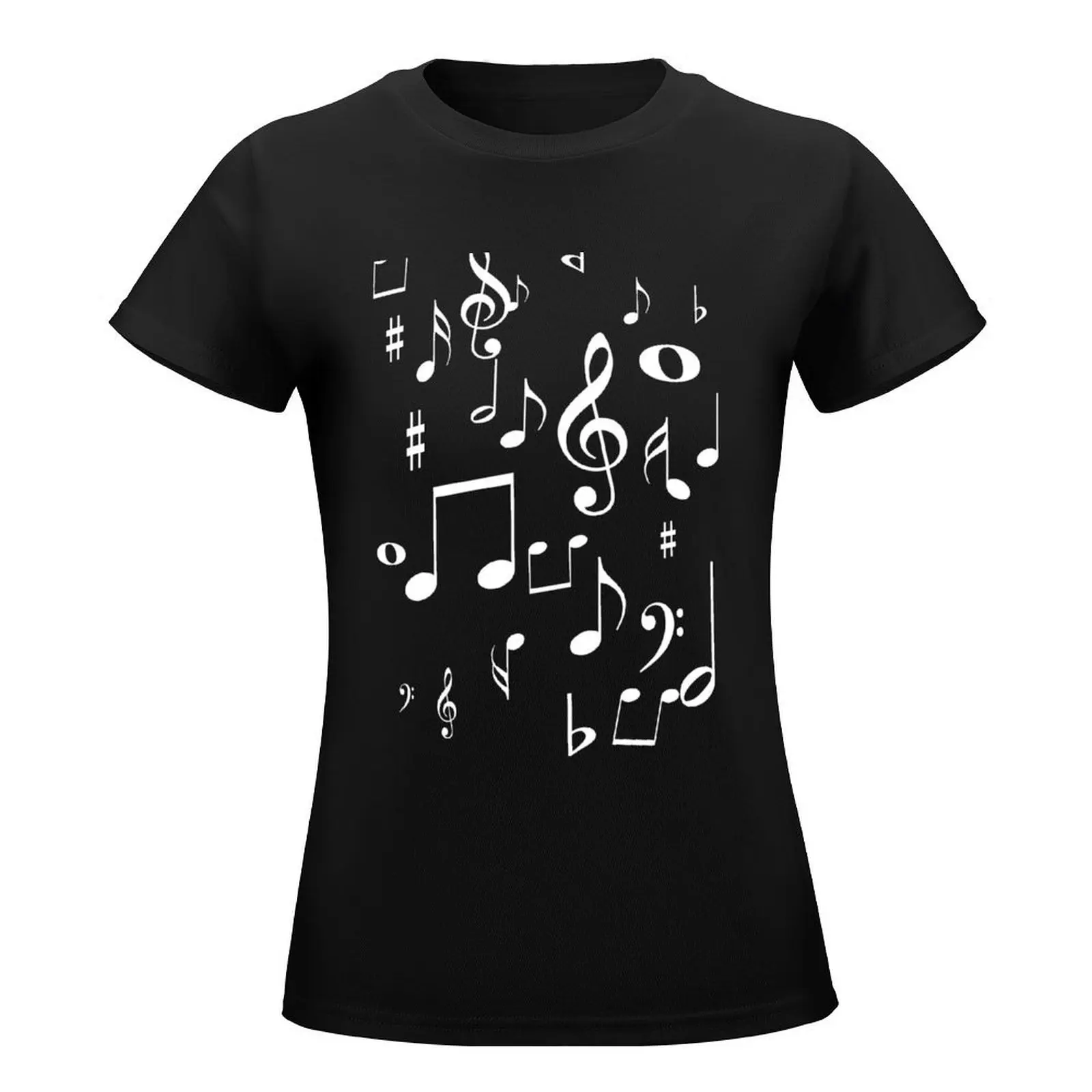 Music notes T-Shirt anime clothes Female clothing Blouse t shirts for Womens