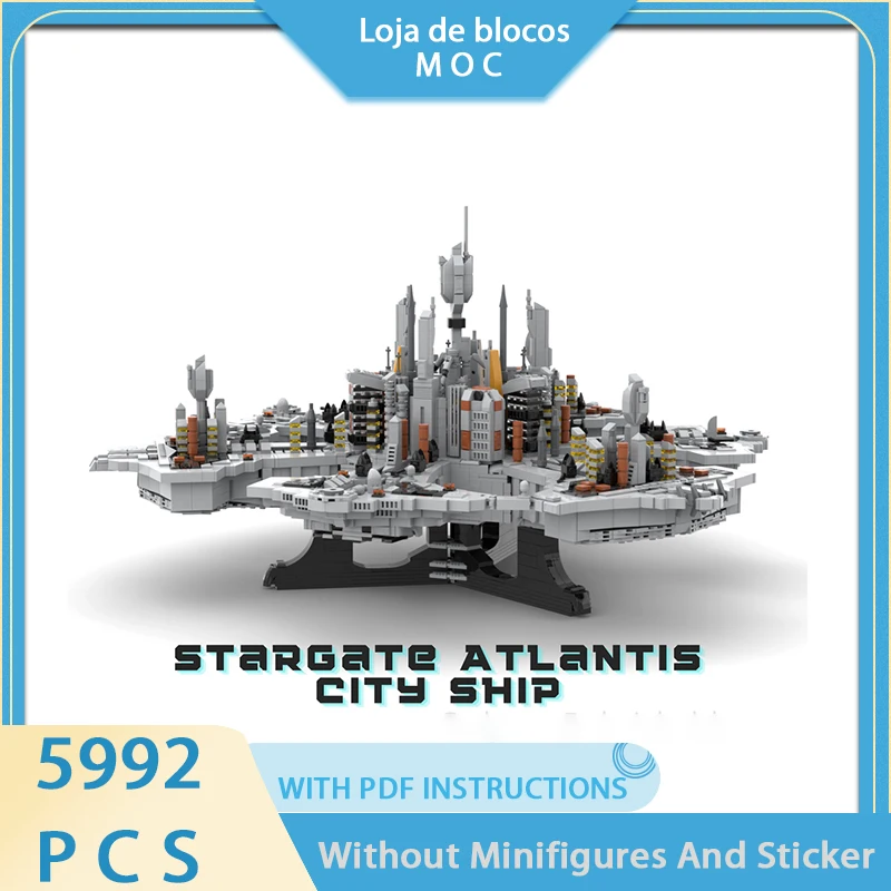 Exquisite New Product MOC Building Blocks Space Model Atlantis City Spaceship Modular Design Puzzle Toy DIY Assembly Set
