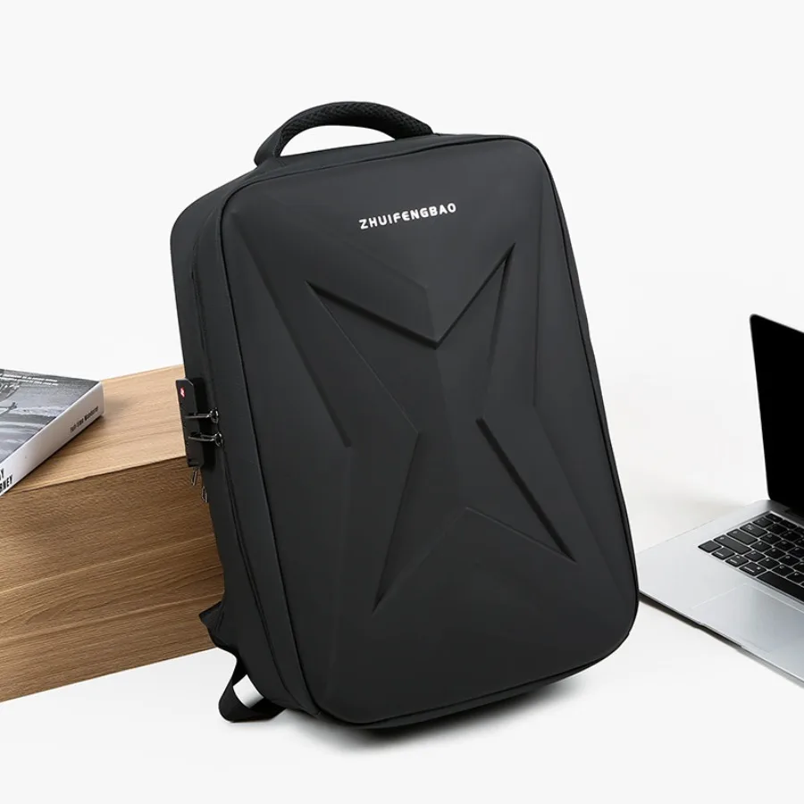 

【New style】- men's business backpack New large-capacity pressed shell multifunctional notebook bag travel backpack