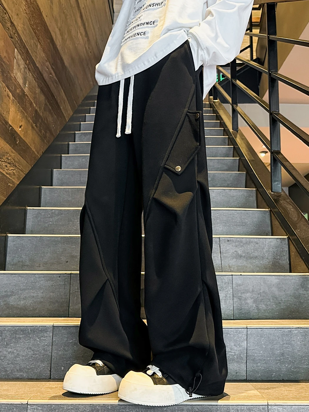 

Мужские повседневные брюки-карго для активного отдыха, осенние, свободные спортивные штаны для походов, прямые брюки с низкой посадкой