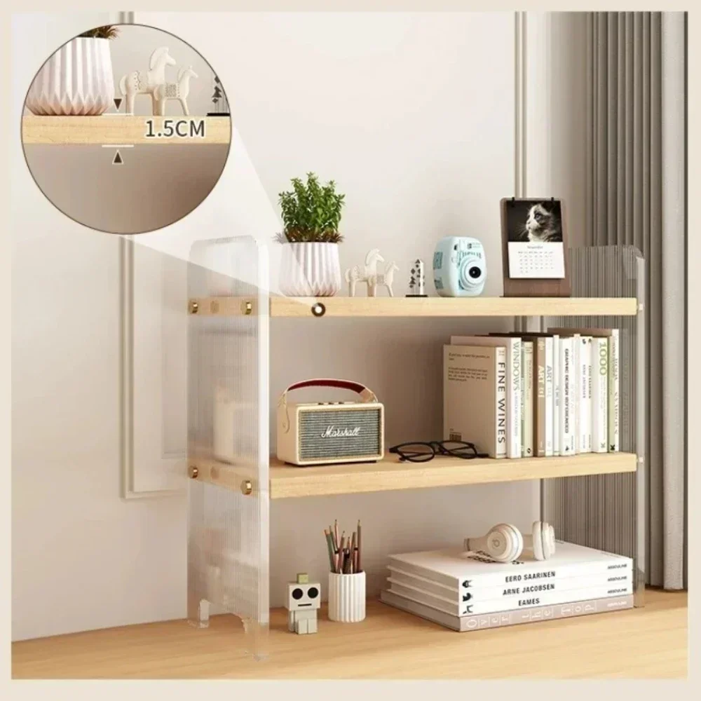 Desktop Storage Rack Plastics Stationery Shelf Bathroom Organizer and Storage Bookcase Office Accessories Bookshelfe Cup Holder